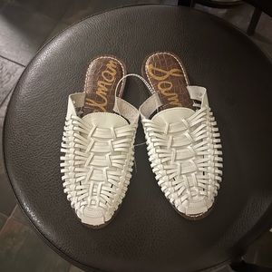 NWT Sam Edelman Keelyn Huarache Leather Mule Sandals Woven Slides